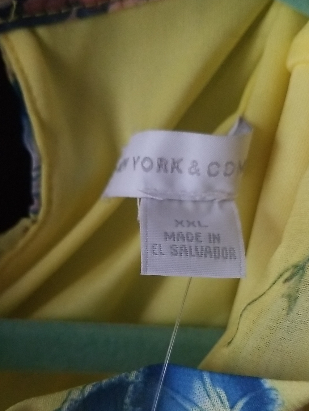 New York & Company Yellow Floral Dress with Tie Waist - Picture 8 of 9